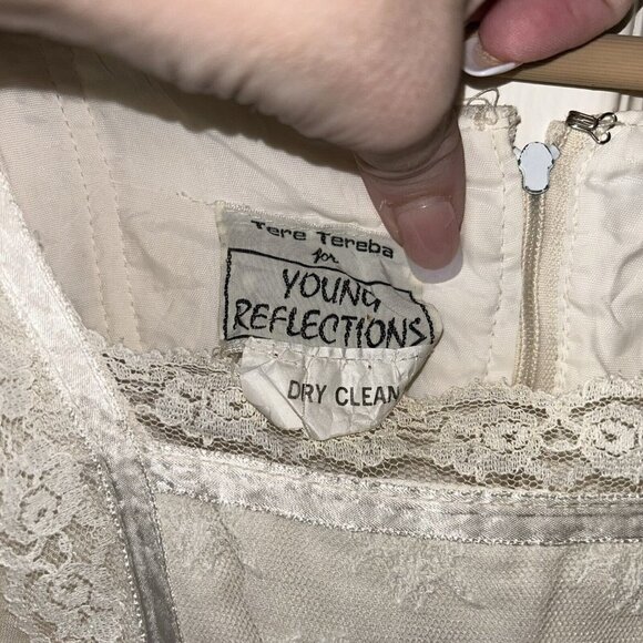 Tere Tereba for Young Reflections Ivory Floral Hippy Boho Maxi Dress Size XS/S - Picture 12 of 12